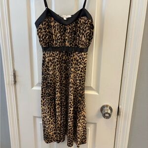 Charlotte Russe Animal Print Dress with Black Trim